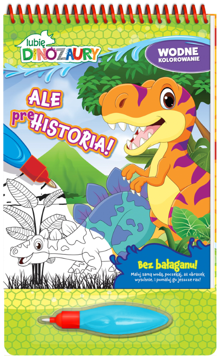 Lubię Dinozaury. Wodne kolorowanie. Ale prehistoria!