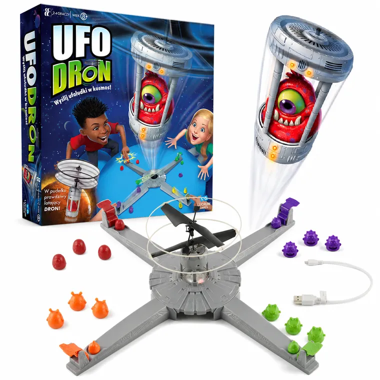 Lucrum Games, Ufodron, zręcznościowa gra familijna z latającym dronem