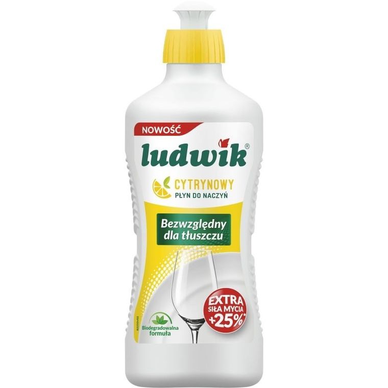 Ludwik, plyn do naczyń, cytrynowy, 900 ml