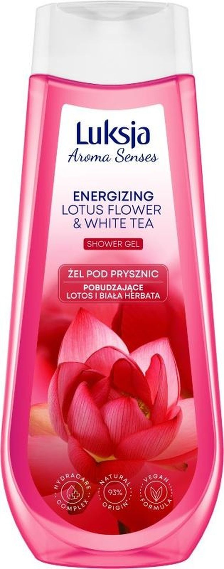 Luksja, Aroma Senses, pobudzający żel pod prysznic, lotos i biała herbata, 500 ml