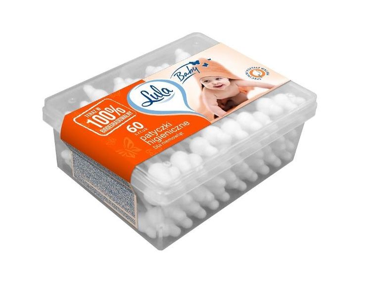 Lula, Baby, bio patyczki higieniczne dla niemowląt, 60 szt.