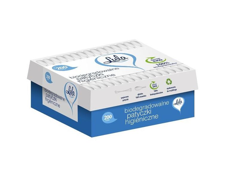 Lula, patyczki higieniczne biodegradowalne, 200 szt.