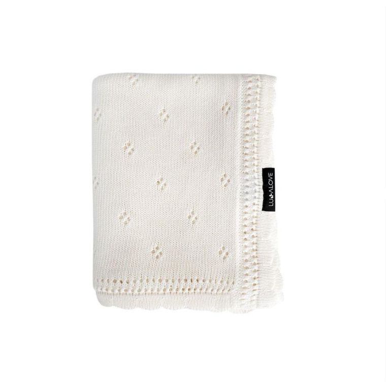 LullaLove, kocyk ażurowy, bambusowo-bawełniany, 80-100 cm