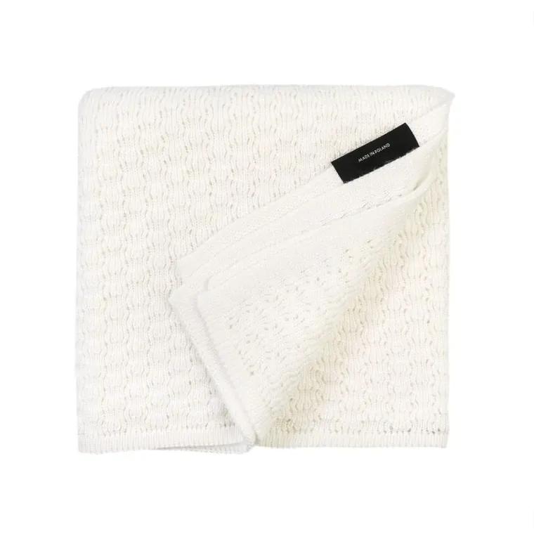 LullaLove, kocyk bambusowy, ażurkowy, kokos, 90-90 cm