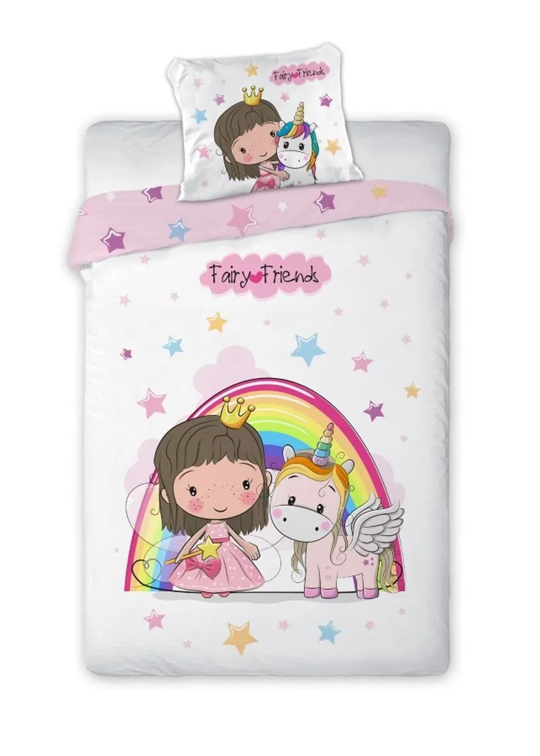 LuLuLand, Wróżka i Jednorożec, 2-częściowy komplet pościeli, 140-200 cm