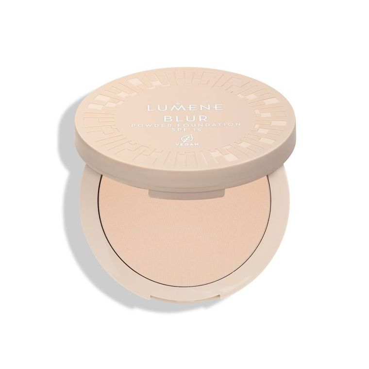 Lumene, Blur Longwear Powder Foundation, SPF15, długotrwały puder do twarzy, 3, 10g