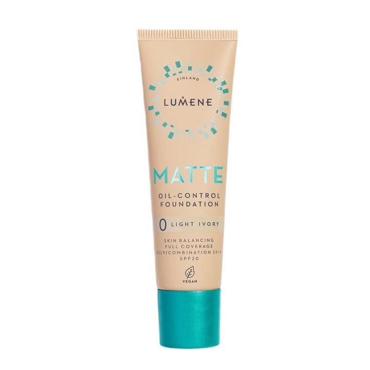 Lumene, Matte, Oil-Control Foundation, SPF 20, podkład matujący do twarzy, 0 Light Ivory, 30 ml