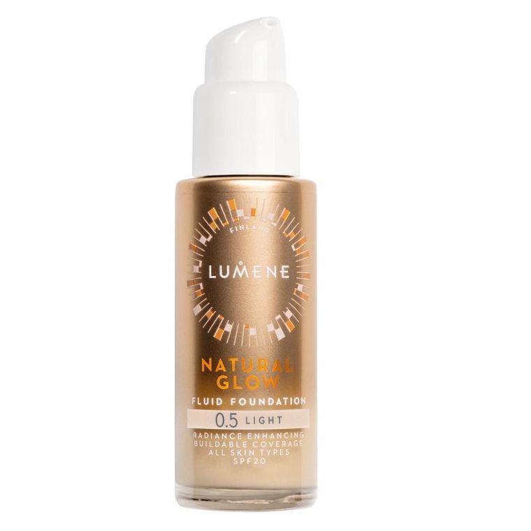 Lumene, Natural Glow, Fluid Foundation, SPF20, podkład rozświetlająco-wygładzający, 0.5 Light, 30 ml