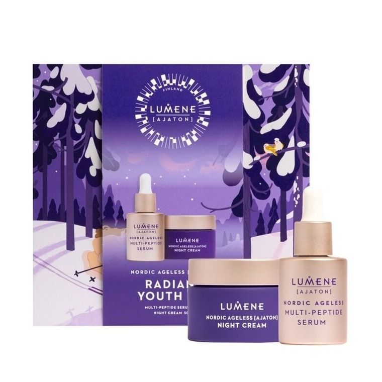 Lumene, Nordic Ageless Ajaton Radiant Youth Set, zestaw serum do twarzy 30 ml + krem do twarzy 50 ml