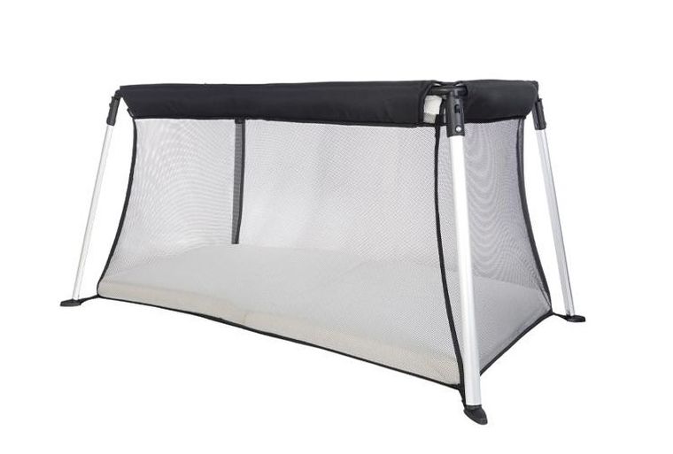Luna Bambini, lekkie łóżeczko turystyczne, bez montażu, czarne
