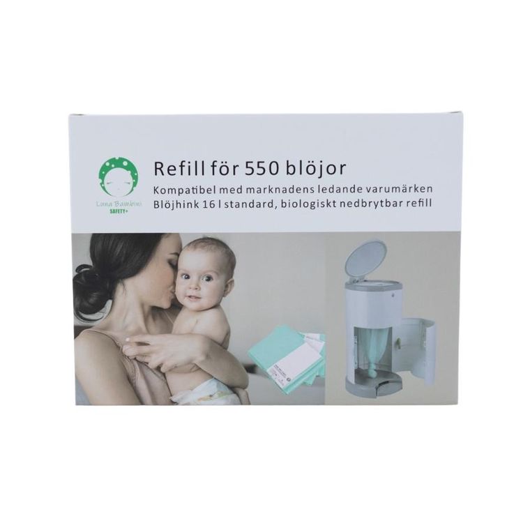 Luna Bambini, wkład do kosza na pieluchy, biodegradowalny, 1 szt., 550 pieluch