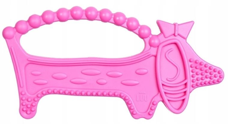 Luu Kids, Luuie the Dog, gryzak dla dzieci, Pink