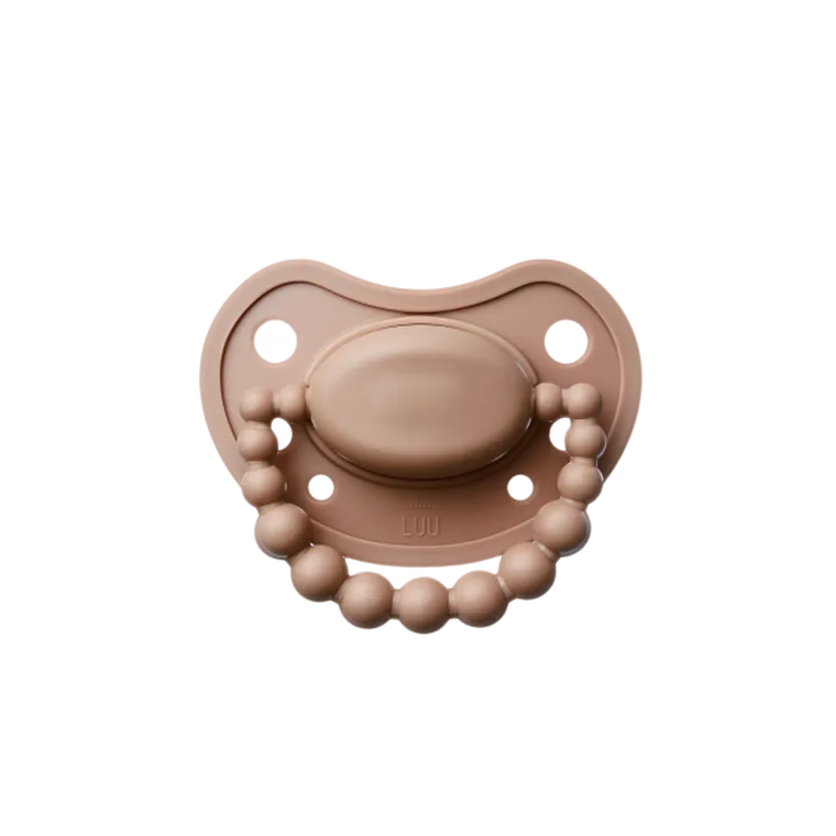 LUU Kids, smoczek pozycjonujący, Milk Hazelnut, 0-3m