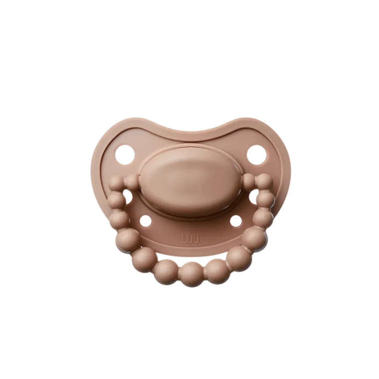 LUU Kids, smoczek pozycjonujący, Milk Hazelnut, 3-6m