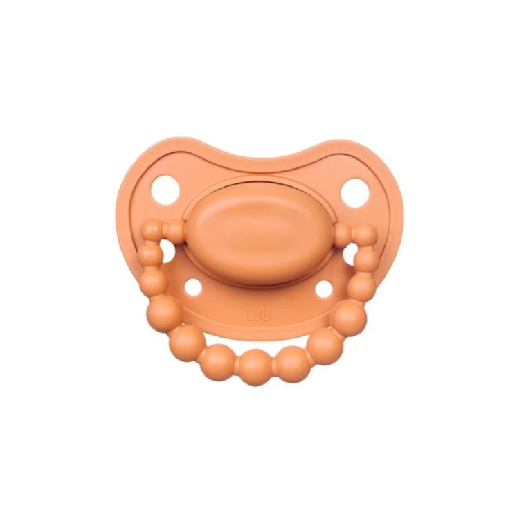 LUU Kids, smoczek pozycjonujący, Pumpkin Spice, 0-3m