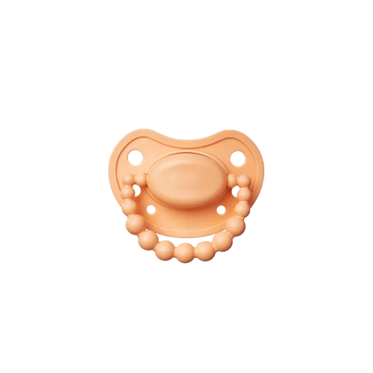 LUU Kids, smoczek pozycjonujący, Summer Apricot, 6m+