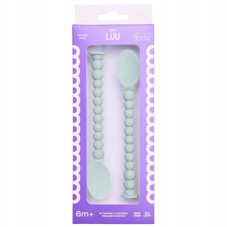 Luu Kids, zestaw łyżek do karmienia, Frozen Sage