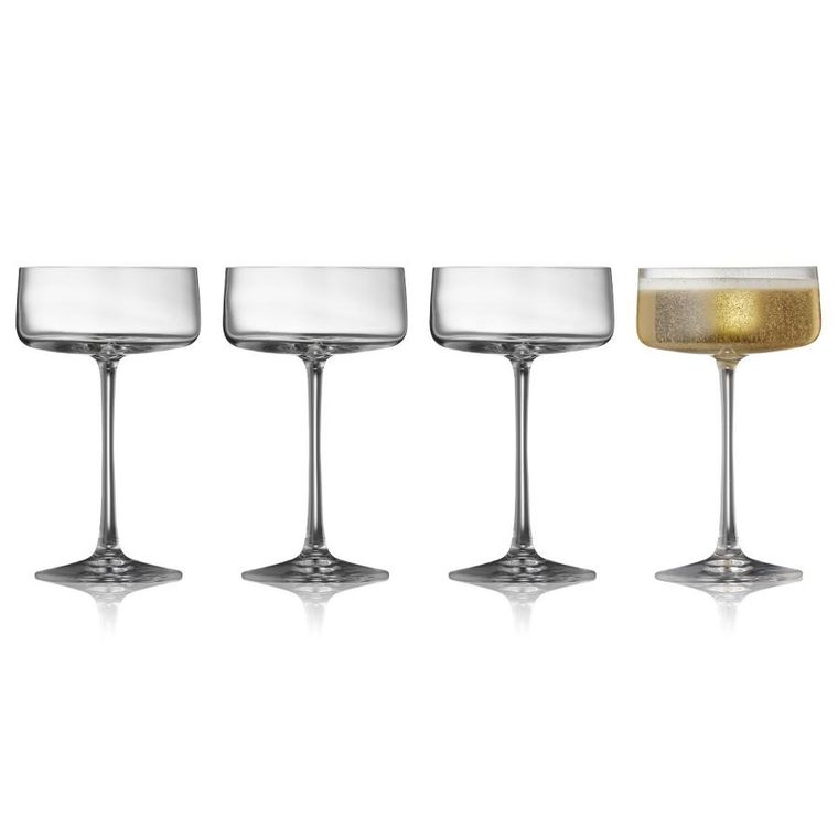 Lyngby Glas, kieliszki do szampana ze szkła kryształowego Zero, 260 ml, 4 szt.