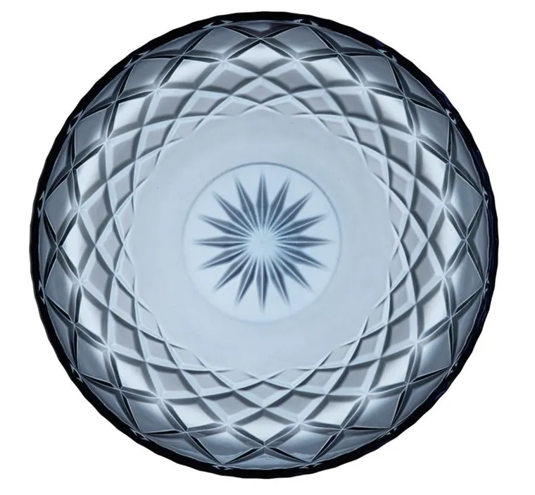 Lyngby Glas, talerz Sorrento, 30 cm, niebieski