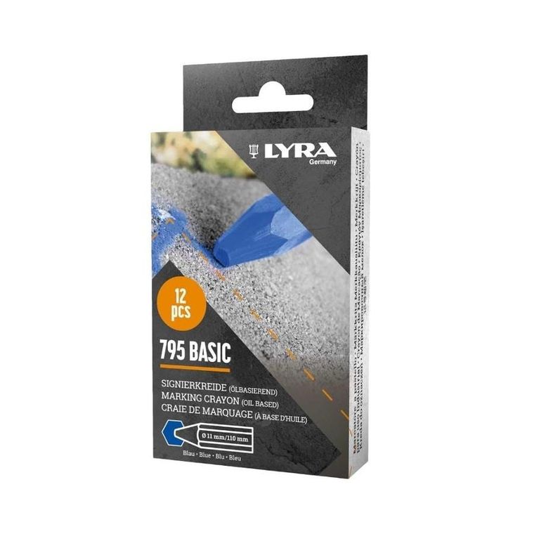 Lyra, 795 Basic, kredka lubryka woskowa, niebieska, 12 szt.