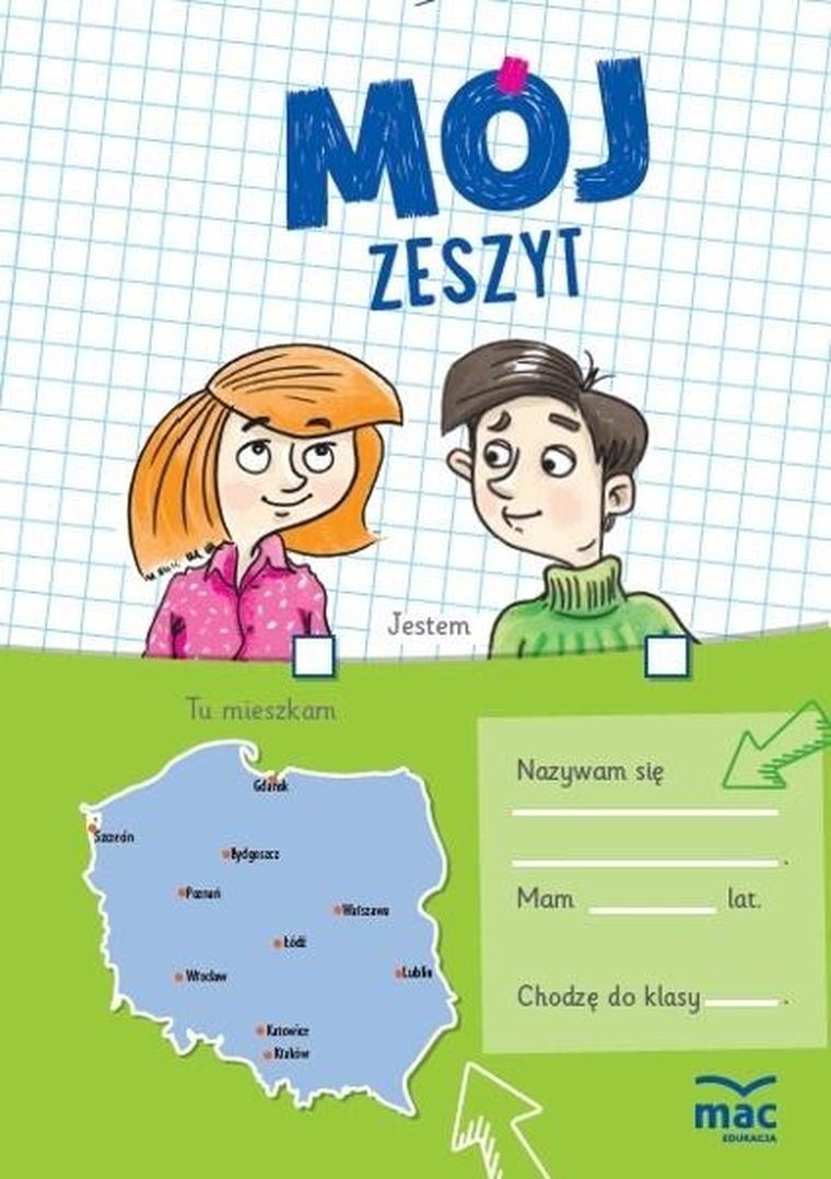 Mac, zeszyt, 16 kartek, kratka, 1 szt.