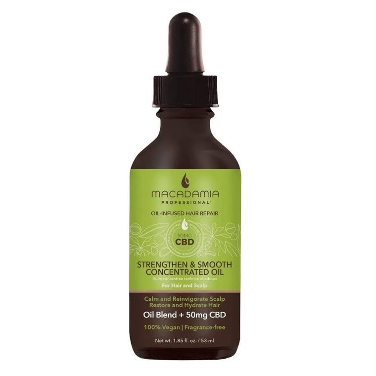 Macadamia Professional, Strengthen & Smooth Concentrated Oil, skoncentrowany olejek do włosów i skóry głowy, 53 ml