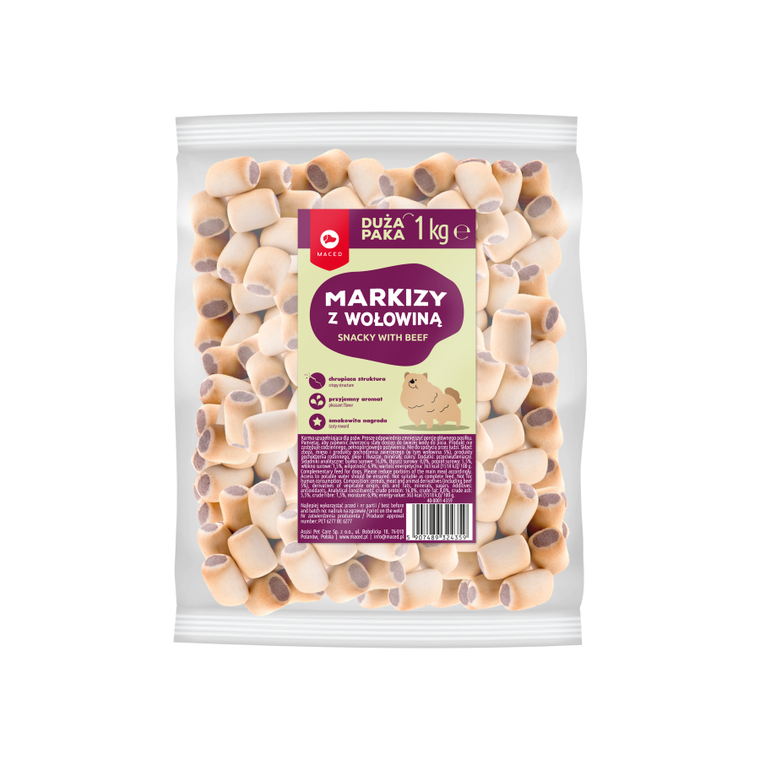 Maced, markizy wołowe, smakołyki dla psa, 1 kg