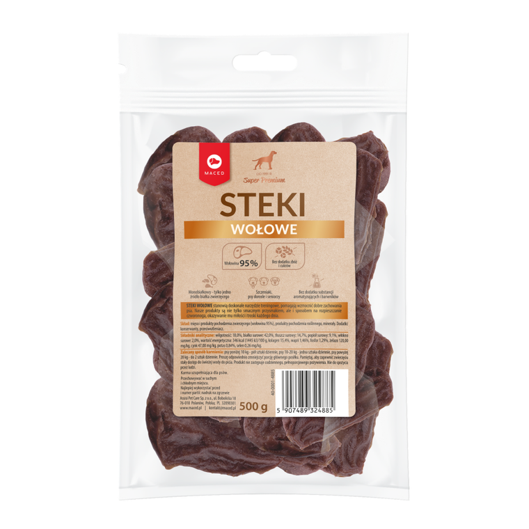 Maced, Smart+, Steki Wołowe, przysmak, 500g