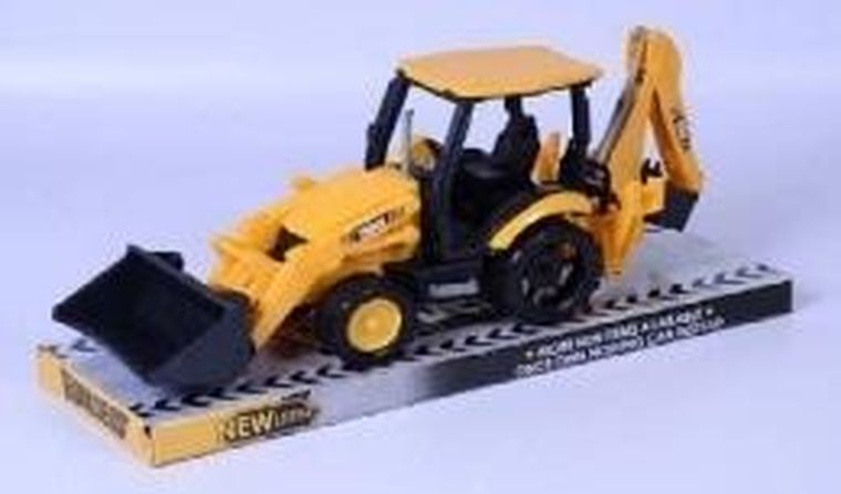 Macyszyn Toys, traktor koparka, żółty