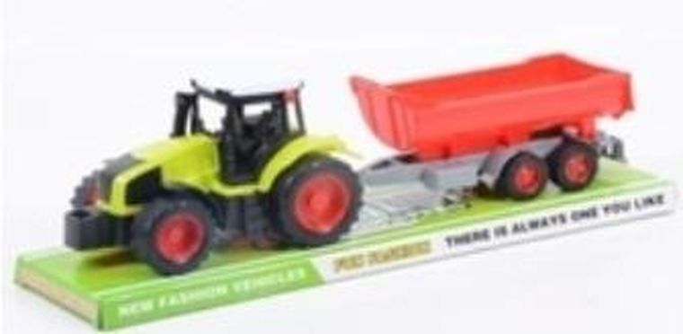 Macyszyn Toys, traktor z czerwoną przyczepą