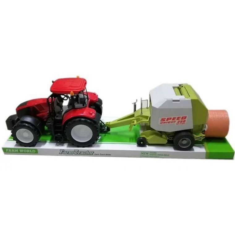 Macyszyn Toys, traktor z maszyną rolniczą i sianem