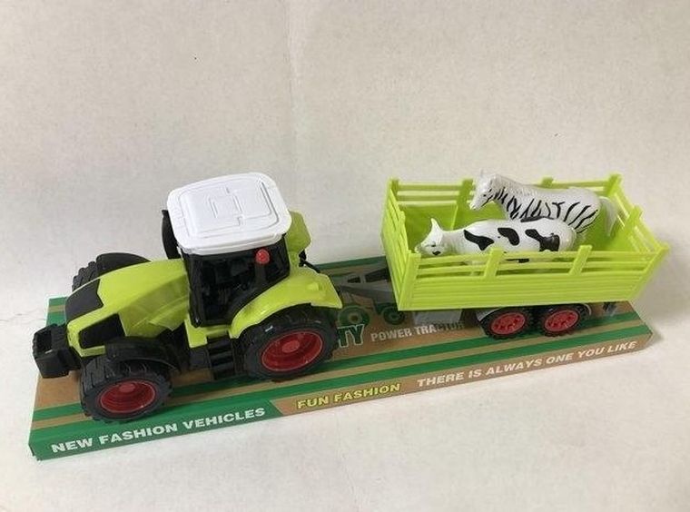 Macyszyn Toys, traktor z przyczepą i zwierzętami