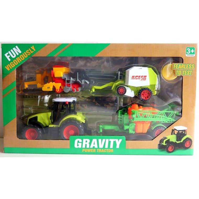 Macyszyn Toys, traktor z przyczepami, maszyny rolnicze