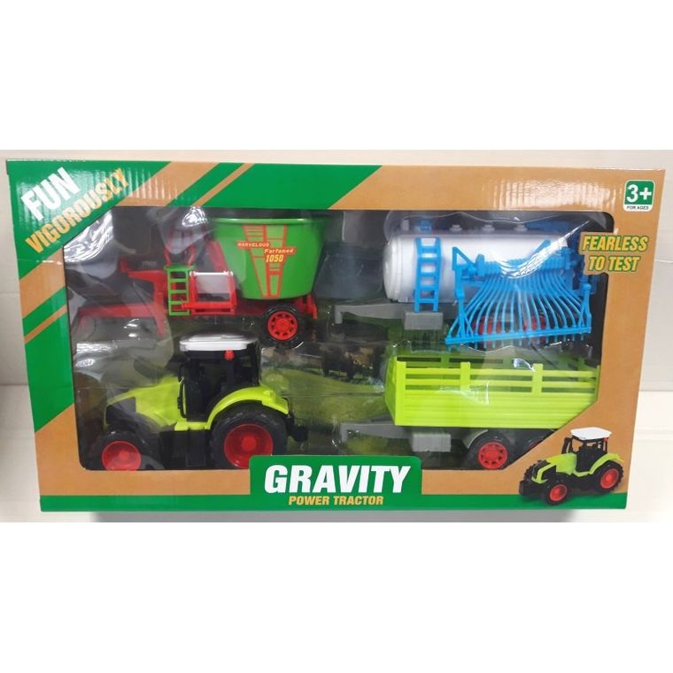 Macyszyn Toys, traktor z przyczepami, maszyny rolnicze