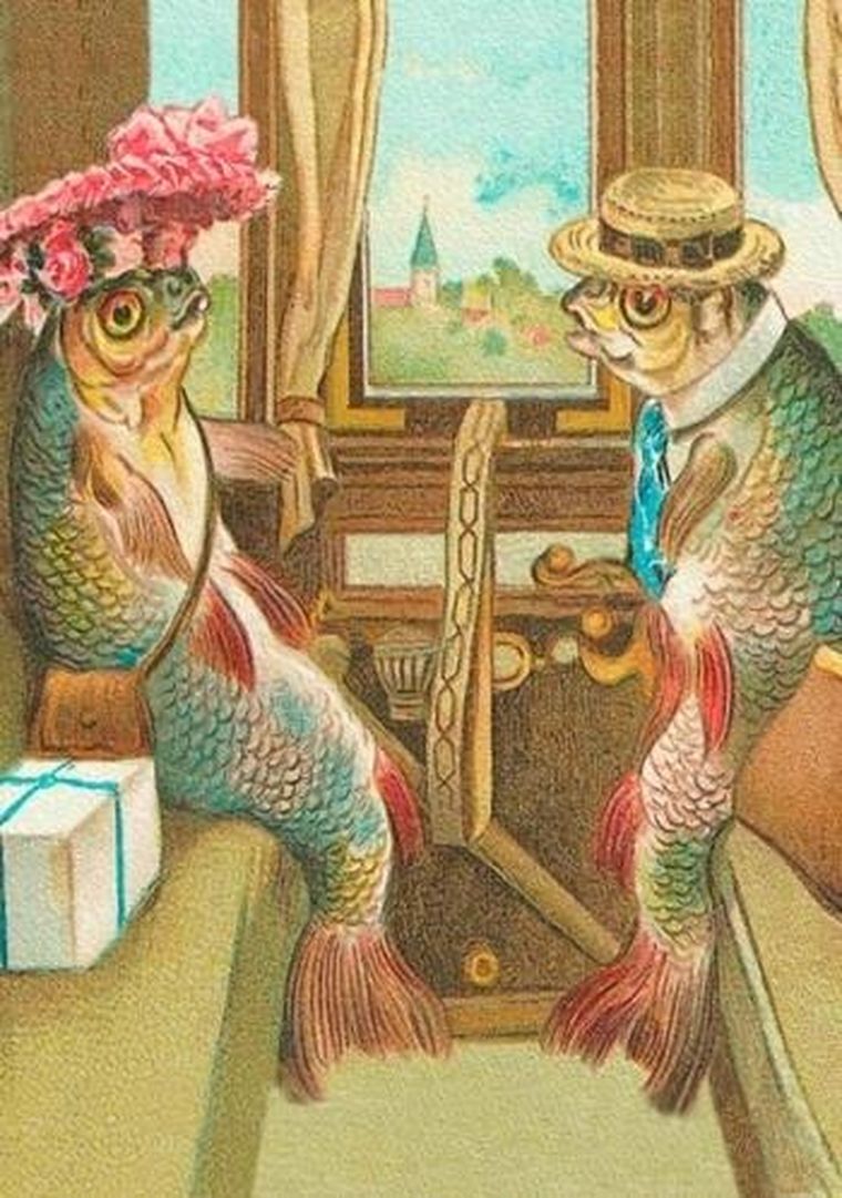 Madame Treacle, karnet z kopertą B6, Ryby w pociągu