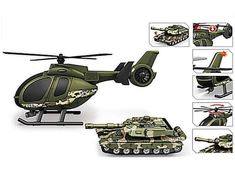 Madej, helikopter i czołg, pojazdy wojskowe