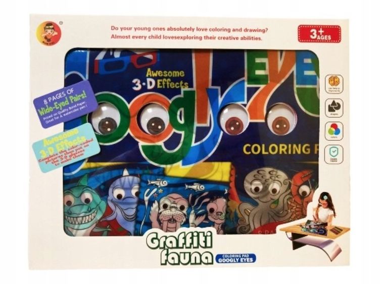 Madej, książeczka do kolorowania 3D z mazakami