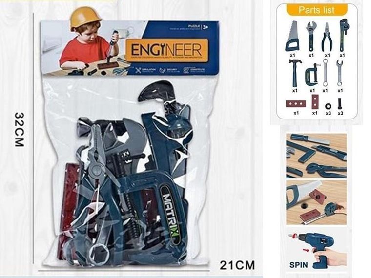 Madej, narzędzia budowlane, 16 elementów