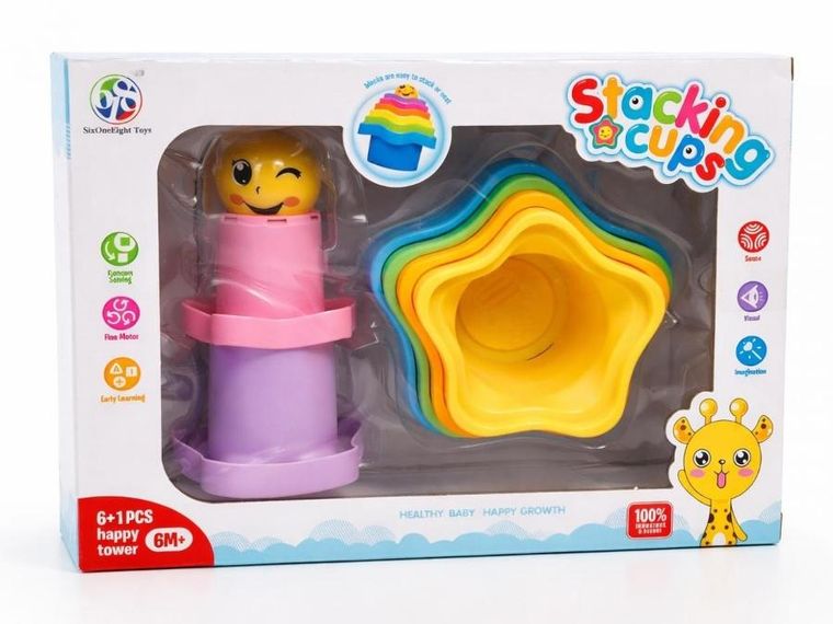 Madej, piramidka, kubeczki, gwiazdki