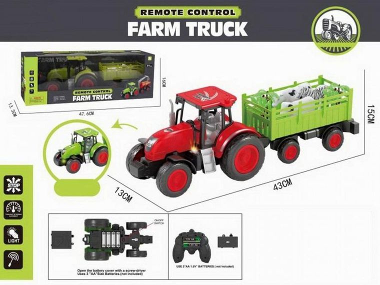 Madej, traktor z przyczepą, pojazd zdalnie sterowany