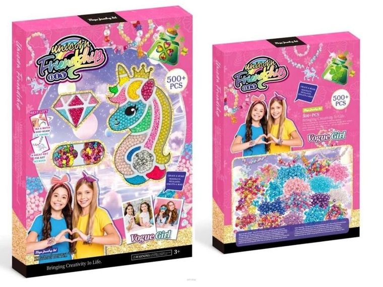 Madej, zestaw koralików, jednorożec, 500 szt.