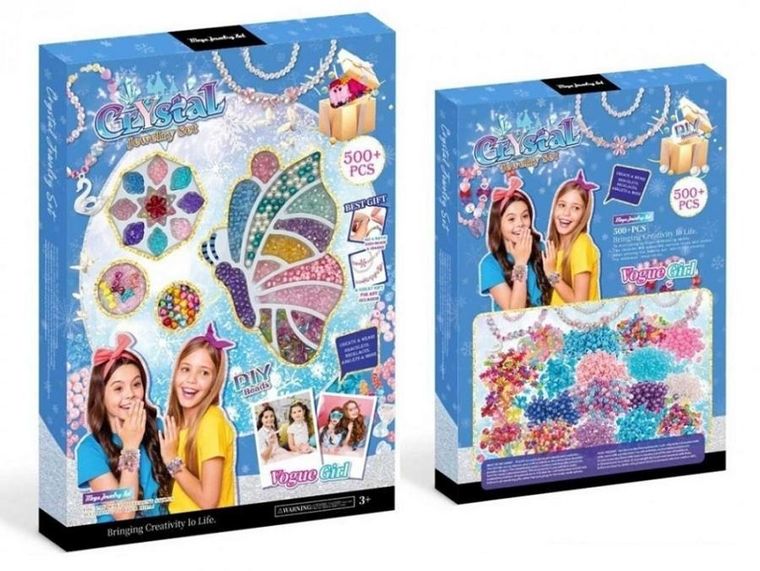 Madej, zestaw koralików, motylek, 500 szt.