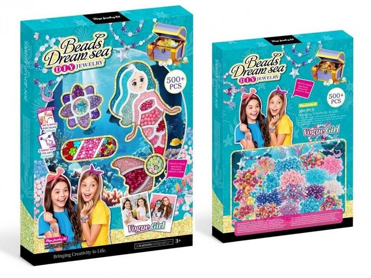 Madej, zestaw koralików, syrenka, 500 szt.