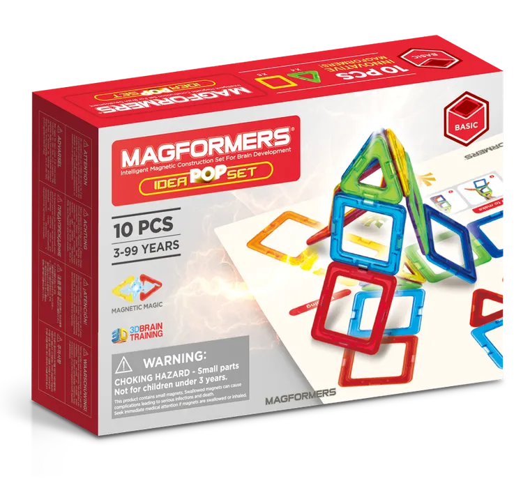 Magformers, Basic, Idea Pop Set, klocki magnetyczne, 10 elementów