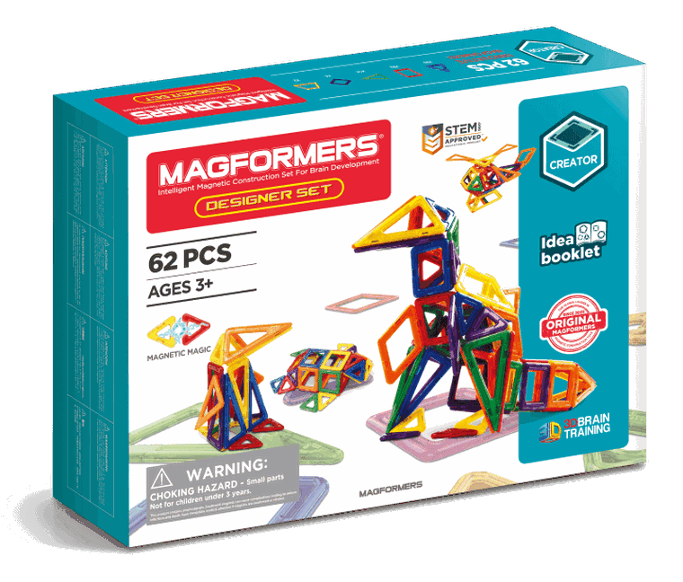 Magformers, Creator, Designer, klocki magnetyczne, 62 elementy