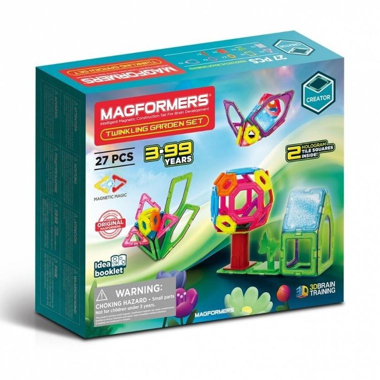 Magformers, Creator, Twinkling Garden, klocki magnetyczne, 27 elementów