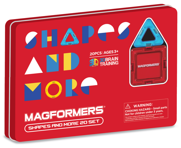 Magformers, Shapes & More, klocki magnetyczne, 20 elementów