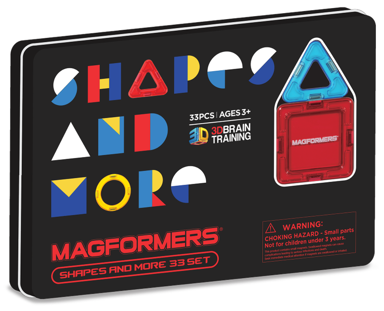 Magformers, Shapes & More, klocki magnetyczne, 33 elementy