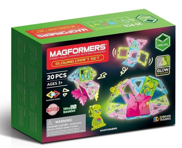 Magformers, Special, Glowing Craft, klocki magnetyczne, 20 elementów