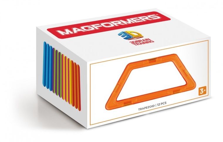 Magformers, Trapezy, klocki magnetyczne, 12 elementów